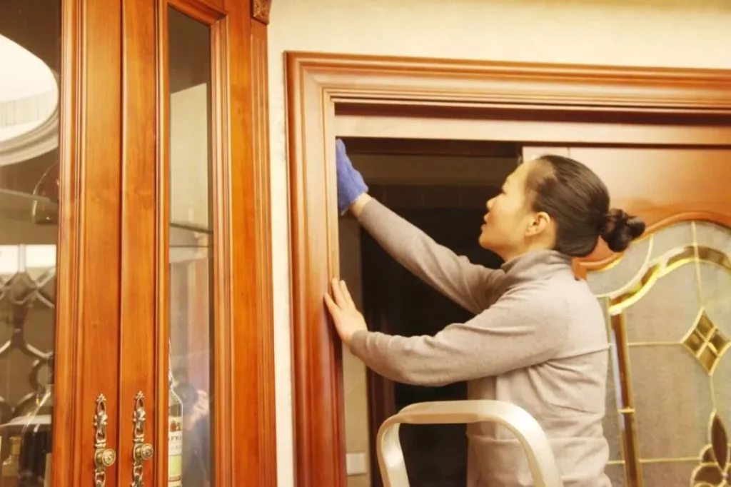 maintain your flush wooden doors by cleaning regularly