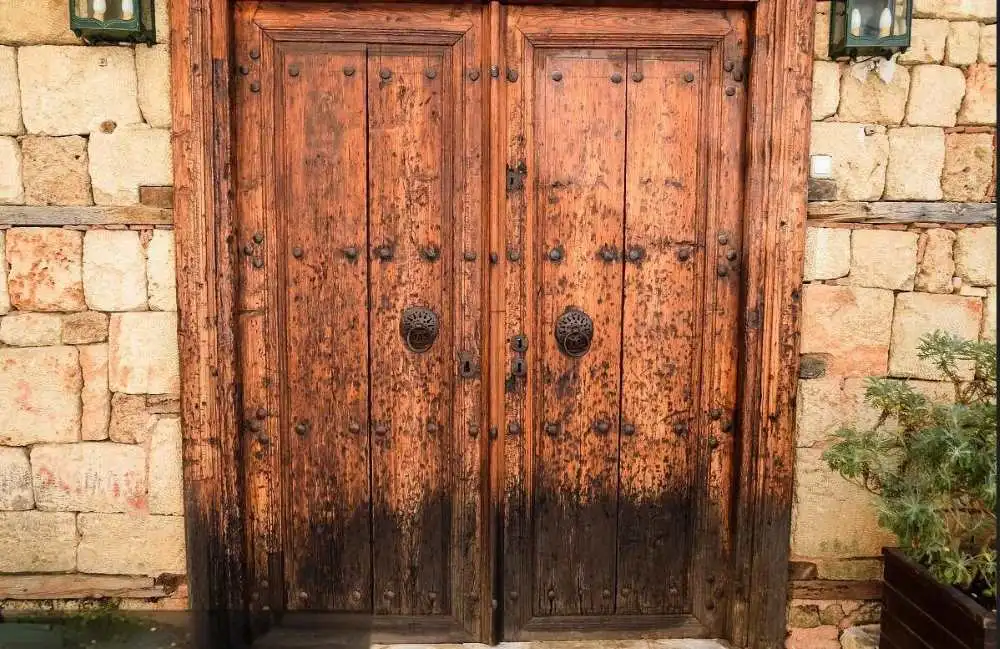 last century wood door