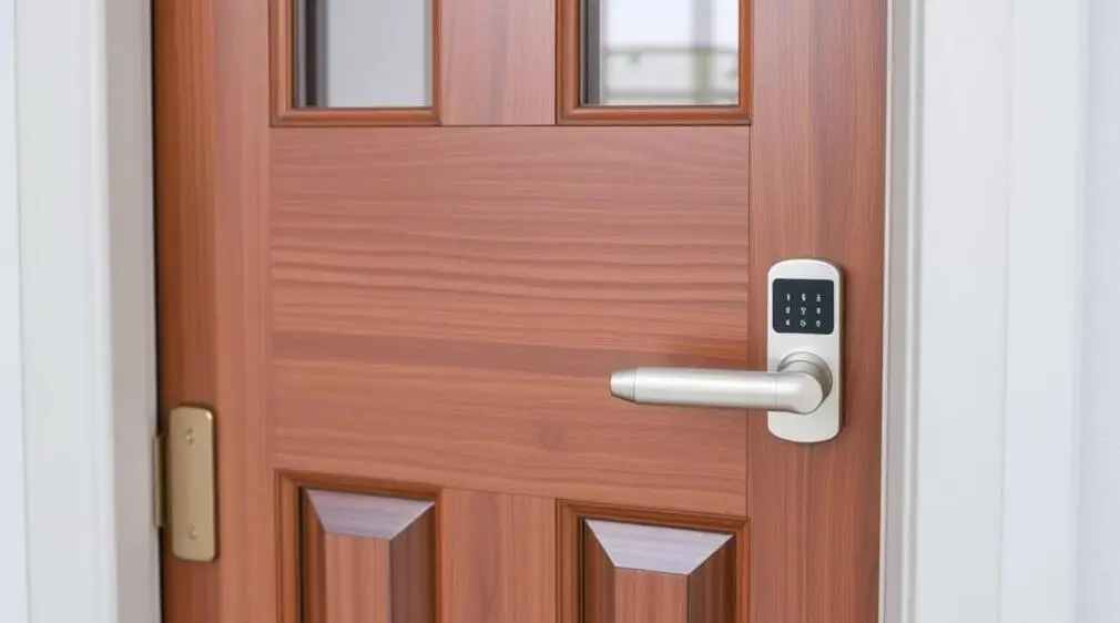 the benefits of wood doors with smart locks