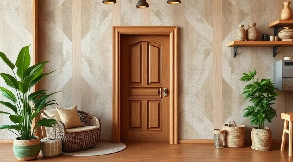 eco-friendly raw materials in wood door manfacturing