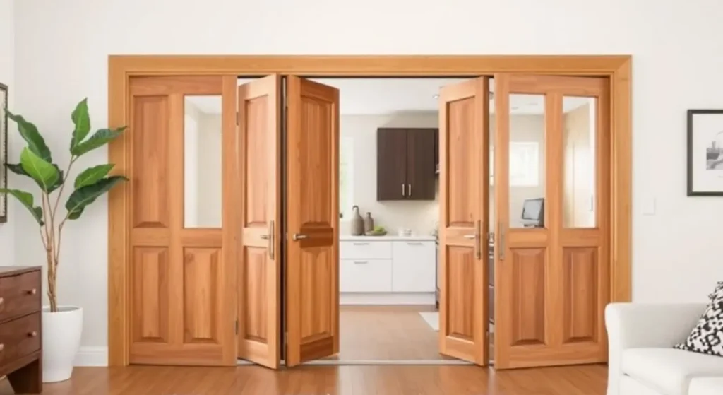 space-saving benefits of bifold wood doors